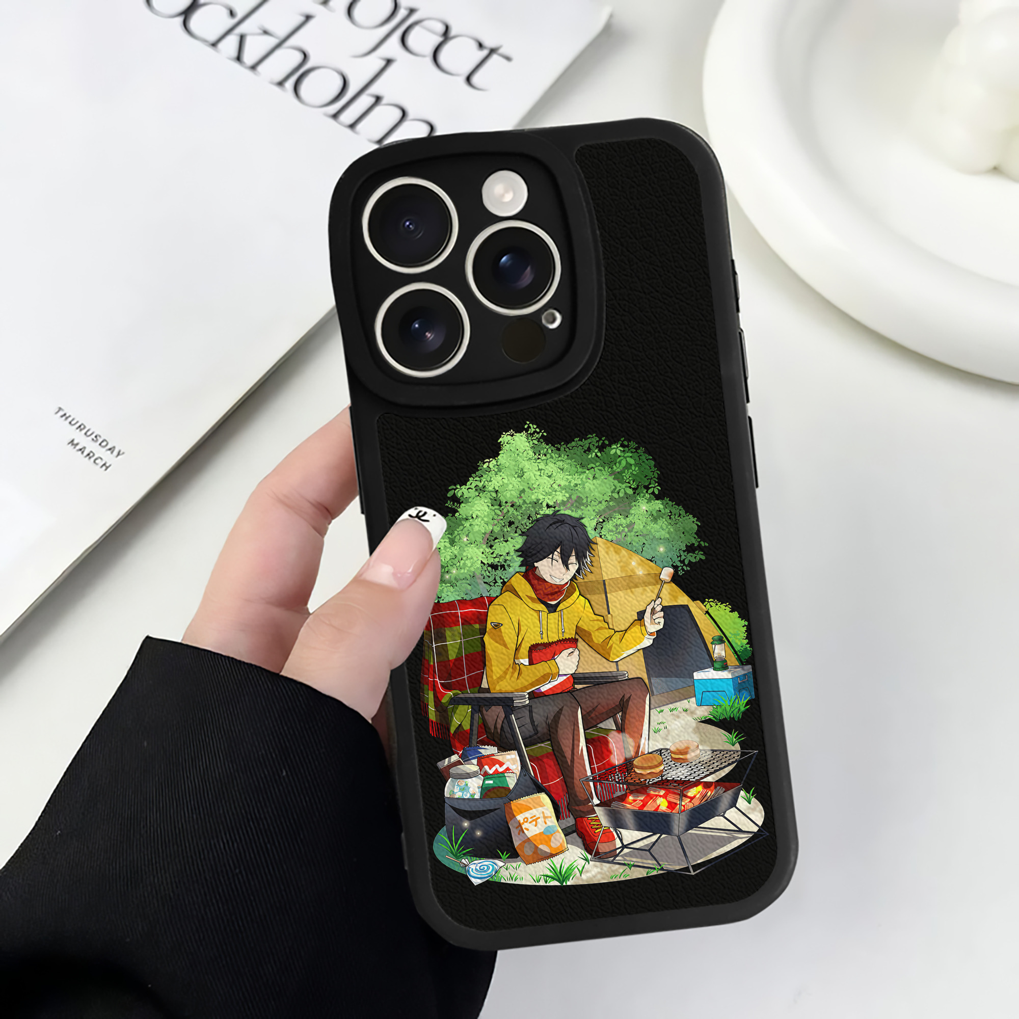 （画像用） 文豪ストレイドッグス Bungo Stray Dogs 【iPhone 16シリーズ対応】シリコンスマホケース（レザー調） 材質：シリコン